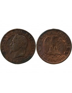 NAPOLEON III - 1 CENTIME TETE LAUREE - 1861 K BORDEAUX 2