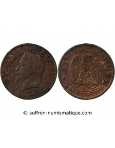 NAPOLEON III - 1 CENTIME TETE LAUREE - 1861 K BORDEAUX
