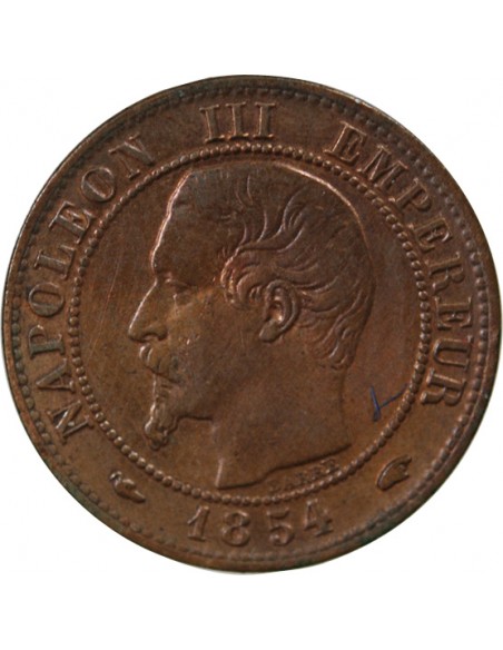 NAPOLEON III - 1 CENTIME TETE NUE - 1854 A PARIS