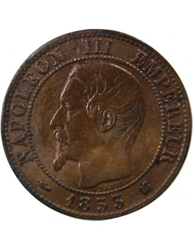 NAPOLEON III - 1 CENTIME TETE NUE - 1853 K BORDEAUX, Feuille horizontale