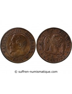 NAPOLEON III - 1 CENTIME TETE NUE - 1853 K BORDEAUX, Feuille horizontale