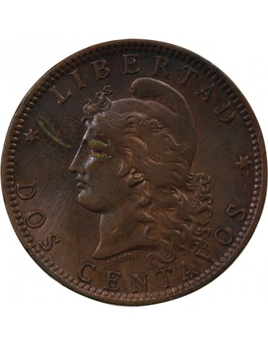Argentine 2 Centavos Bronze 1894