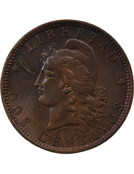 Argentine 2 Centavos Bronze 1894