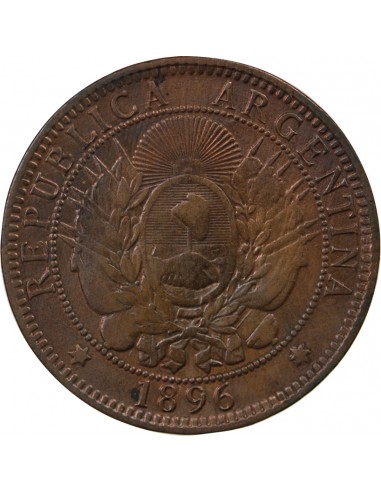 Argentine 2 centavos Bronze 1896