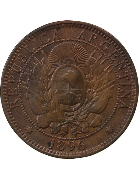 Argentine 2 centavos Bronze 1896