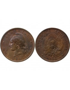 Argentine 2 centavos Bronze 1896 2