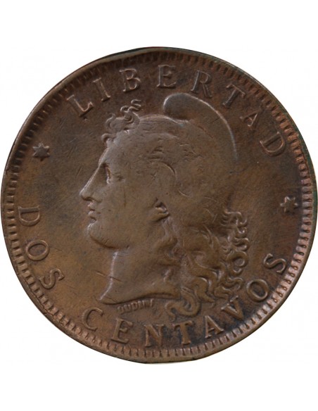 Argentine 2 centavos Bronze 1892