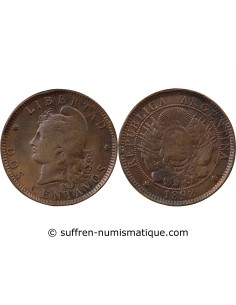 Argentine 2 centavos Bronze 1892