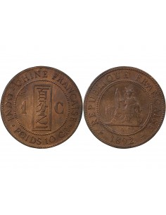 INDOCHINE FRANCAISE - 1 CENTIME 1892 A PARIS 2