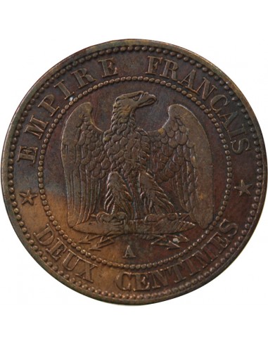 NAPOLEON III - 2 CENTIMES TETE NUE 1855 A PARIS - ANCRE