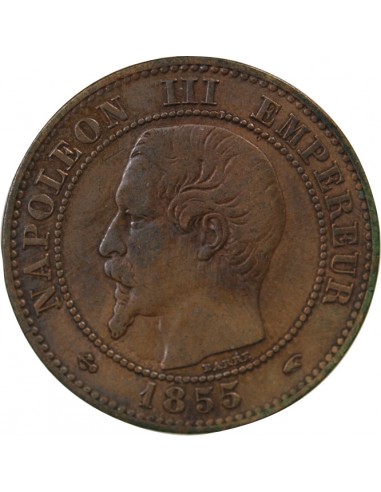 NAPOLEON III - 2 CENTIMES TETE NUE 1855 A PARIS - ANCRE