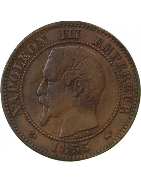NAPOLEON III - 2 CENTIMES TETE NUE 1855 A PARIS - ANCRE