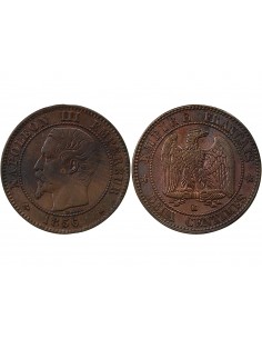 NAPOLEON III - 2 CENTIMES TETE NUE 1856 K BORDEAUX 2