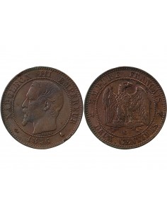 NAPOLEON III - 2 CENTIMES TETE NUE 1856 K BORDEAUX 2