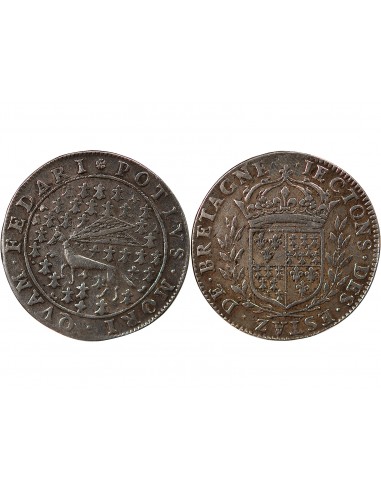 ETATS DE BRETAGNE, LOUIS XIV – JETON ARGENT nd (1657-1675) Daniel 17