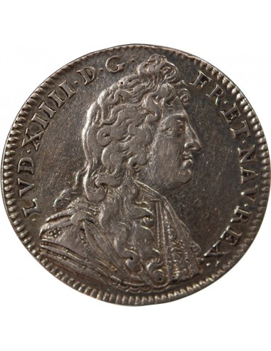 ETATS DE BRETAGNE, LOUIS XIV – JETON ARGENT 1681 NANTES Daniel 23