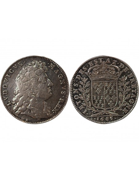 ETATS DE BRETAGNE, LOUIS XIV – JETON ARGENT 1685 DINAN Daniel 29