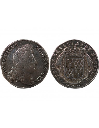 ETATS DE BRETAGNE, LOUIS XIV – JETON ARGENT nd 1697 VITRE Daniel 45