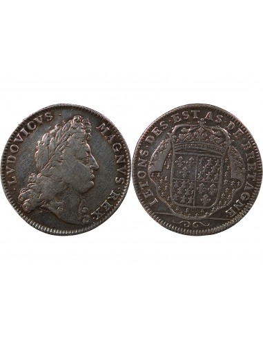 ETATS DE BRETAGNE, LOUIS XIV – JETON ARGENT nd 1697 VITRE Daniel 46