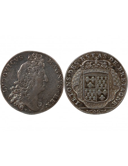 ETATS DE BRETAGNE, LOUIS XIV – JETON ARGENT nd 1699 VANNES Daniel 49