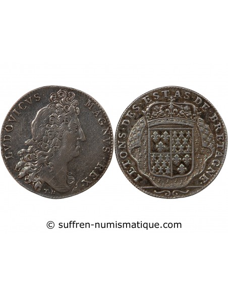 ETATS DE BRETAGNE, LOUIS XIV – JETON ARGENT nd 1699 VANNES Daniel 49
