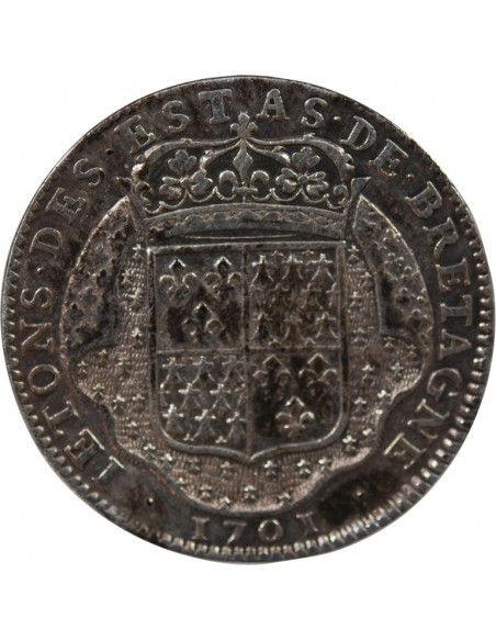 Louis XIV 1 jeton Argent 1701 T Nantes