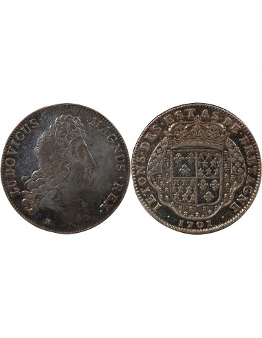 ETATS DE BRETAGNE, LOUIS XIV – JETON ARGENT 1701 NANTES Daniel 52