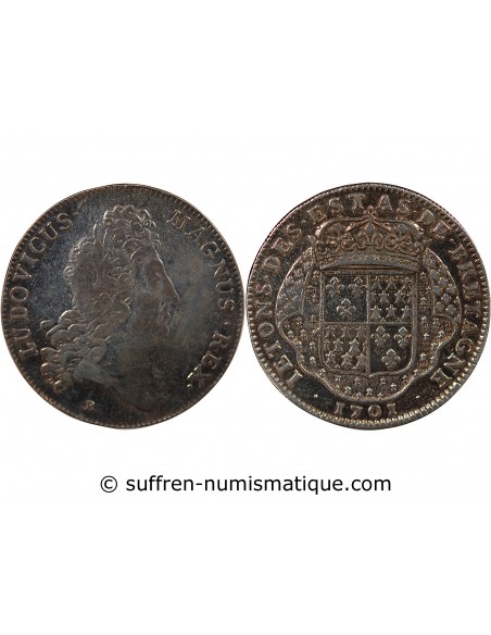 ETATS DE BRETAGNE, LOUIS XIV – JETON ARGENT 1701 NANTES Daniel 52
