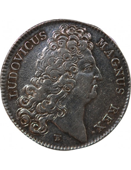 ETATS DE BRETAGNE, LOUIS XIV – JETON ARGENT 1707 DINAN Daniel 60