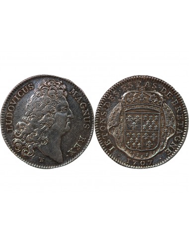 ETATS DE BRETAGNE, LOUIS XIV – JETON ARGENT 1707 DINAN Daniel 60