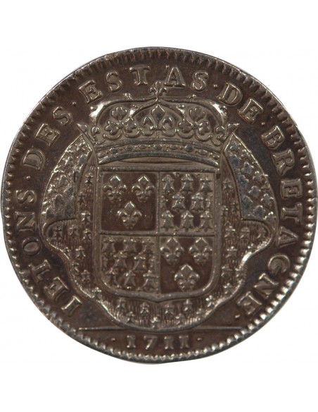 ETATS DE BRETAGNE, LOUIS XIV – JETON ARGENT 1711 DINAN Daniel 66