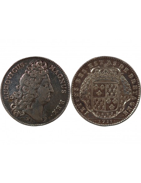 ETATS DE BRETAGNE, LOUIS XIV – JETON ARGENT 1711 DINAN Daniel 66