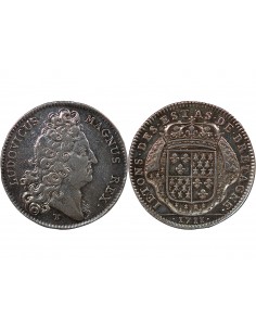 ETATS DE BRETAGNE, LOUIS XIV – JETON ARGENT 1711 DINAN Daniel 67 2