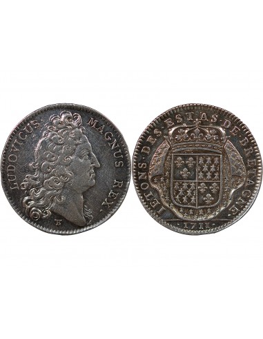 ETATS DE BRETAGNE, LOUIS XIV – JETON ARGENT 1711 DINAN Daniel 67
