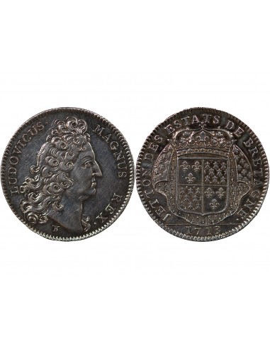 ETATS DE BRETAGNE, LOUIS XIV – JETON ARGENT 1713 DINAN Daniel 69
