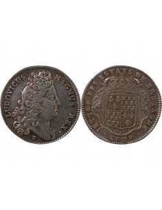 ETATS DE BRETAGNE, LOUIS XIV – JETON ARGENT 1709 SAINT BRIEUC Daniel 64 2