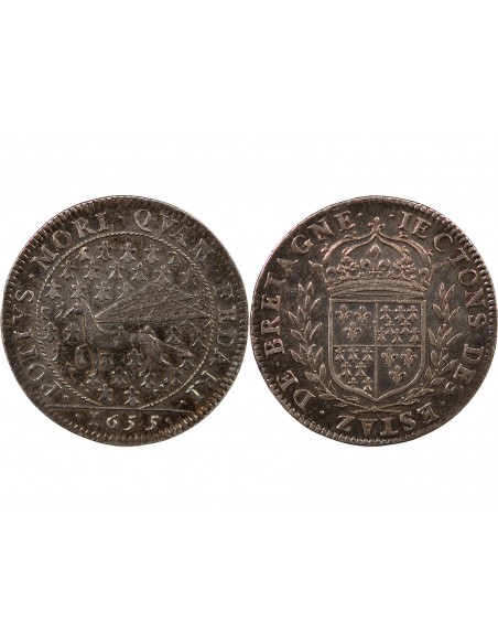 Louis XIV 1 jeton Argent 1655 Vitré