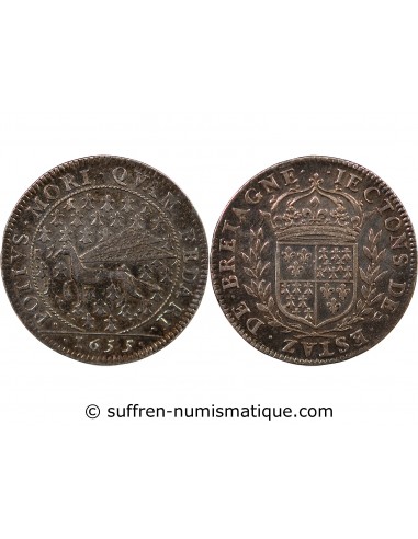 Louis XIV 1 jeton Argent 1655 Vitré