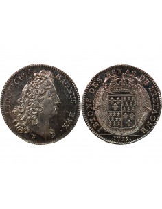 ETATS DE BRETAGNE, LOUIS XIV – JETON ARGENT 1715 SAINT BRIEUC Daniel 72 2