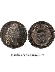ETATS DE BRETAGNE, LOUIS XIV – JETON ARGENT 1715 SAINT BRIEUC Daniel 72