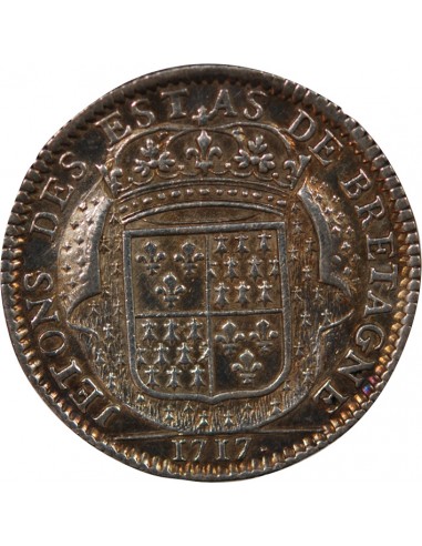 ETATS DE BRETAGNE, LOUIS XV – JETON ARGENT 1717 DINAN Daniel 74