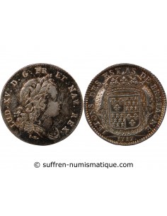 ETATS DE BRETAGNE, LOUIS XV – JETON ARGENT 1717 DINAN Daniel 74