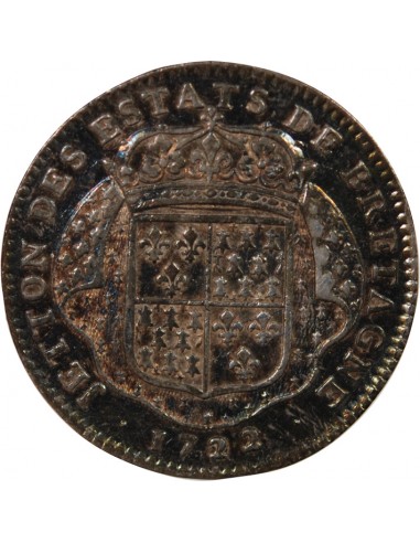 ETATS DE BRETAGNE, LOUIS XV – JETON ARGENT 1722 NANTES Daniel 76