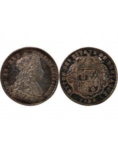 ETATS DE BRETAGNE, LOUIS XV – JETON ARGENT 1722 NANTES Daniel 76 2