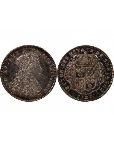 ETATS DE BRETAGNE, LOUIS XV – JETON ARGENT 1722 NANTES Daniel 76