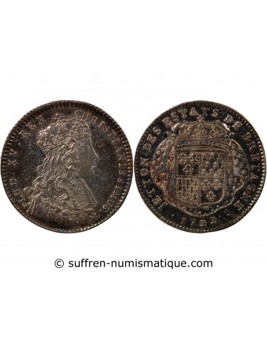 ETATS DE BRETAGNE, LOUIS XV – JETON ARGENT 1722 NANTES Daniel 76