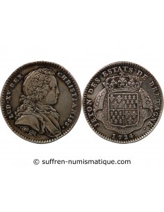 ETATS DE BRETAGNE, LOUIS XV – JETON ARGENT 1722 NANTES Daniel 76