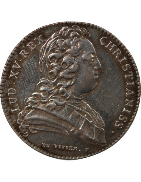 ETATS DE BRETAGNE, LOUIS XV – JETON ARGENT 1726 SAINT BRIEUC Daniel 80
