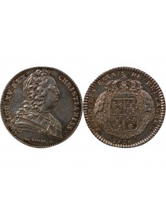ETATS DE BRETAGNE, LOUIS XV – JETON ARGENT 1726 SAINT BRIEUC Daniel 80 2