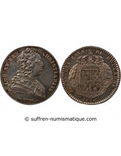 ETATS DE BRETAGNE, LOUIS XV – JETON ARGENT 1726 SAINT BRIEUC Daniel 80